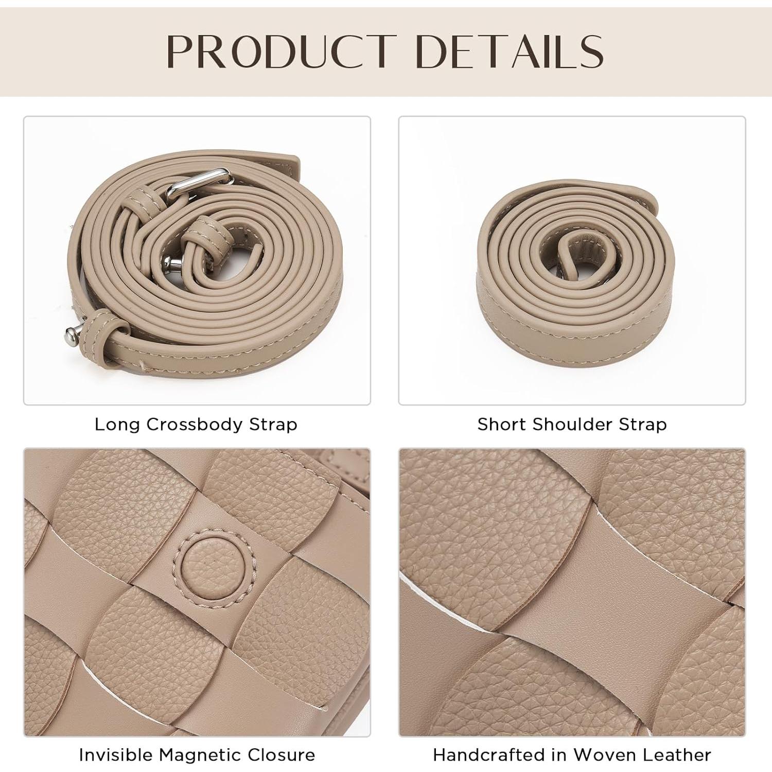 Cartera de Noche Tejida CHUNLI para Mujeres - Beige Albaricoque