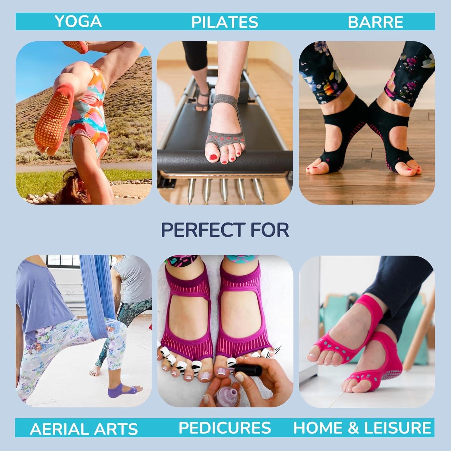 Calcetines de Pilates sin Dedos Tucketts para Mujeres, Nude, Talla S/M