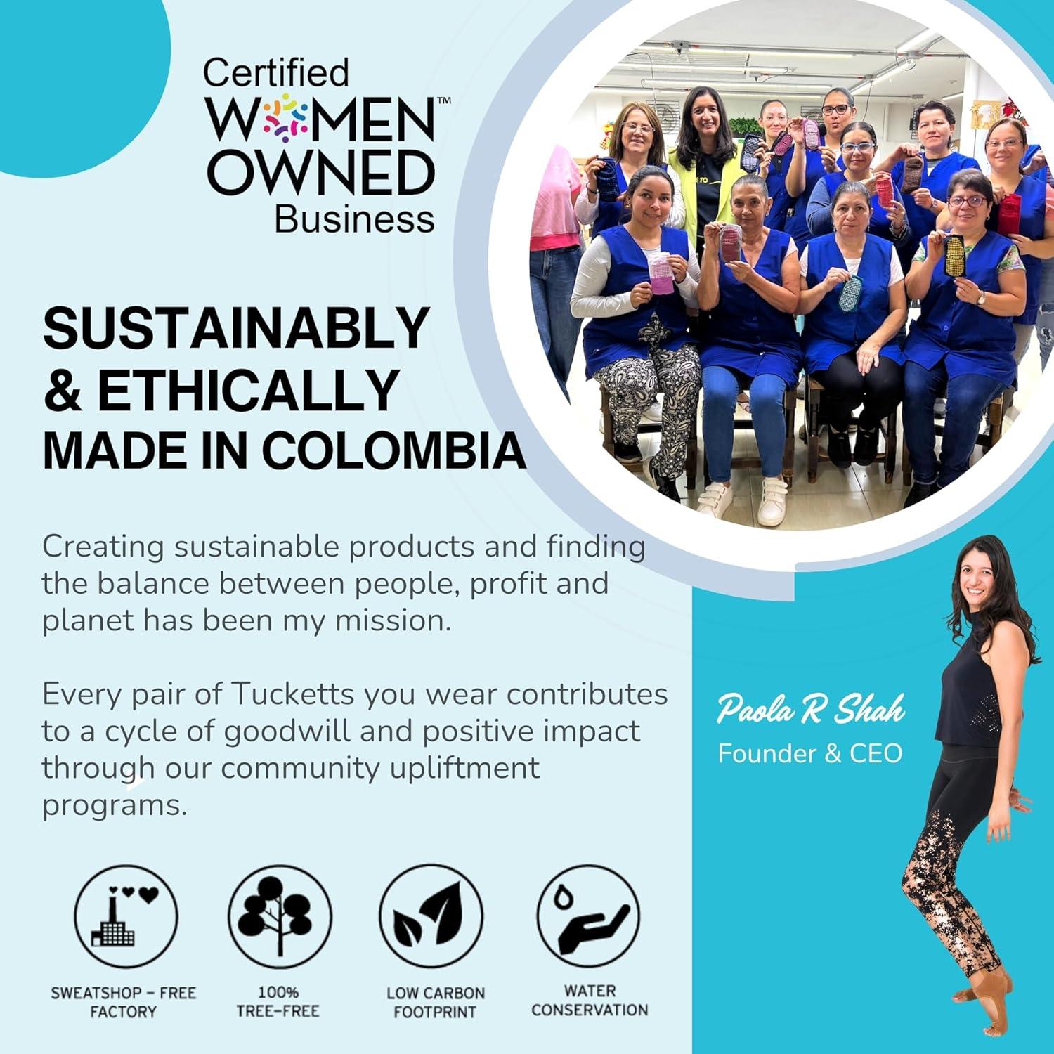 Calcetines de Pilates sin Dedos Tucketts para Mujeres, Nude, Talla S/M