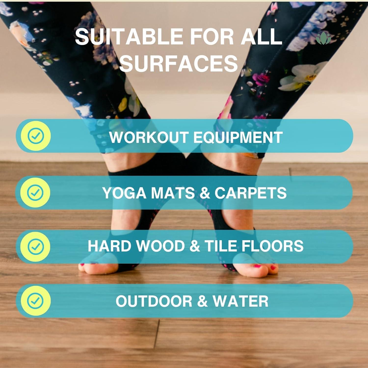 Calcetines de Pilates sin Dedos Tucketts para Mujeres, Nude, Talla S/M