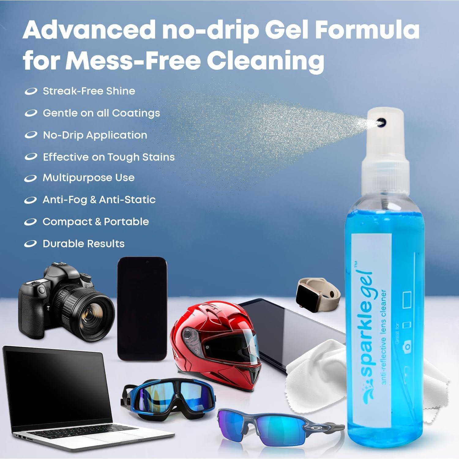 Kit de Limpieza de Gafas OPTIPAK 2x30ml Gel + 2 Paños Microfibra