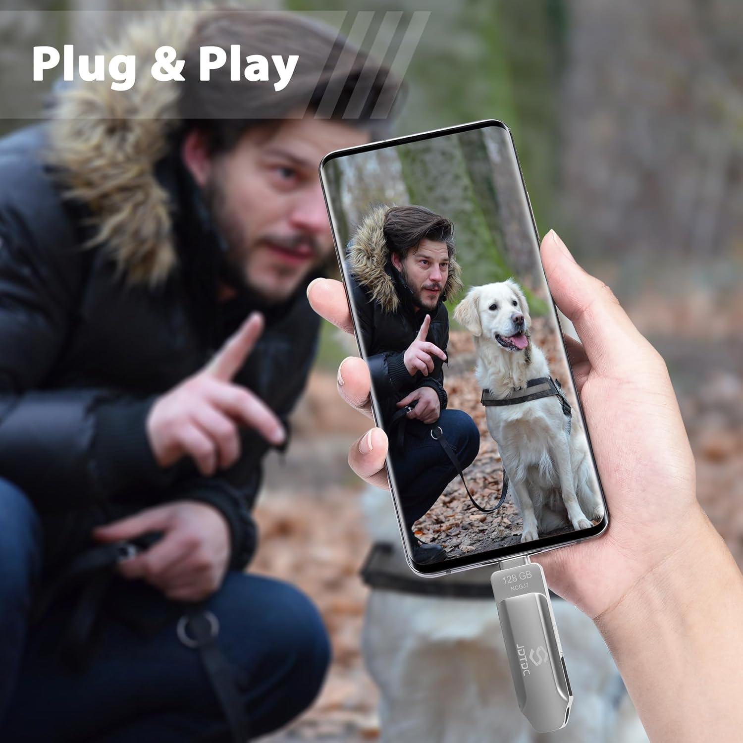 Photo Stick 128GB JSL JDTDC USB-C para iPhone 15/16