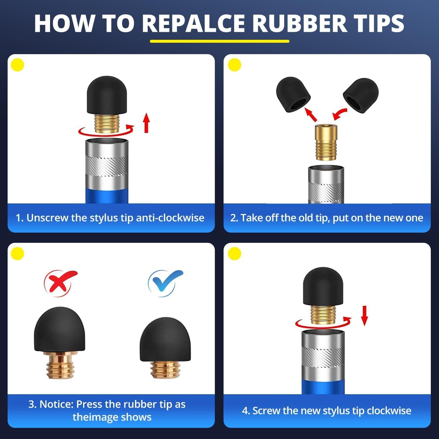 Bolígrafo Stylus Universal GUUGEI - Paquete de 5, Punta Fina