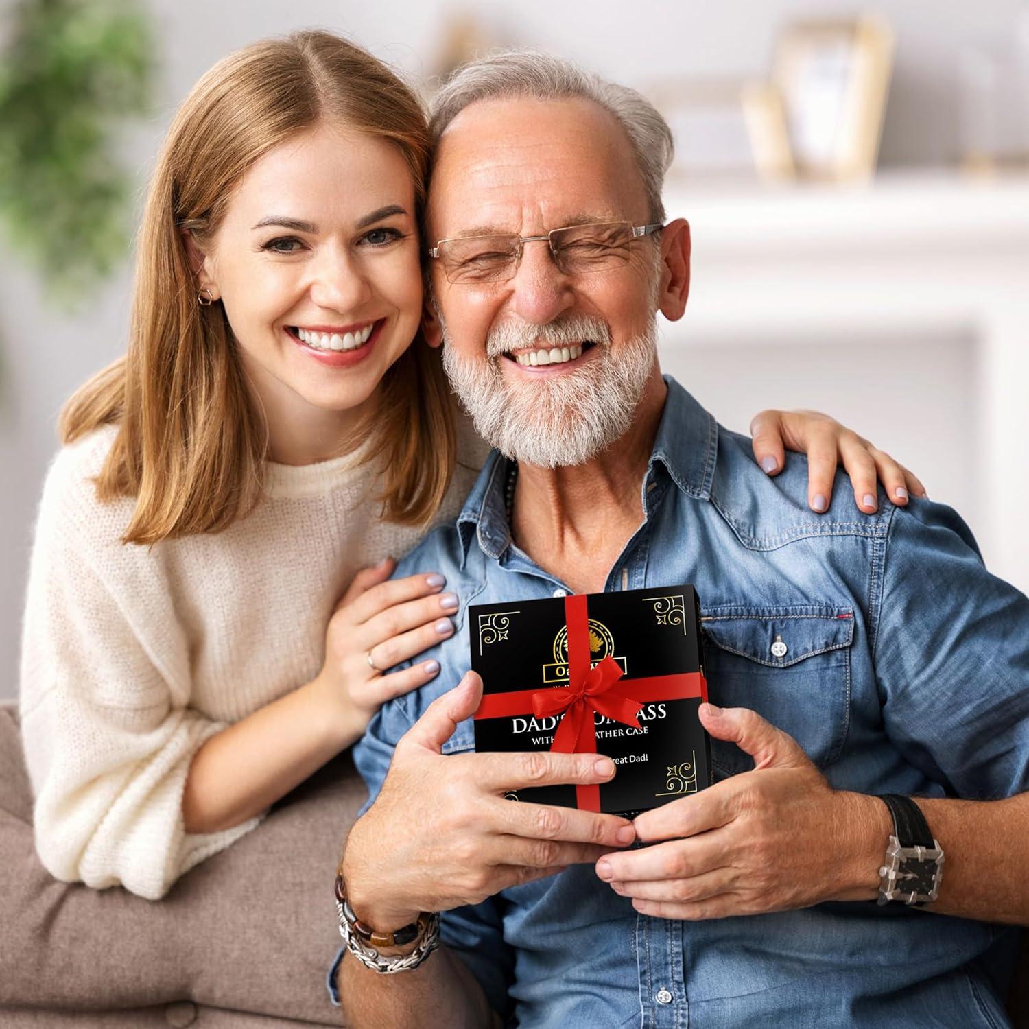 Brújula de Bolsillo OakiWay con Funda de Cuero - Regalo Papá