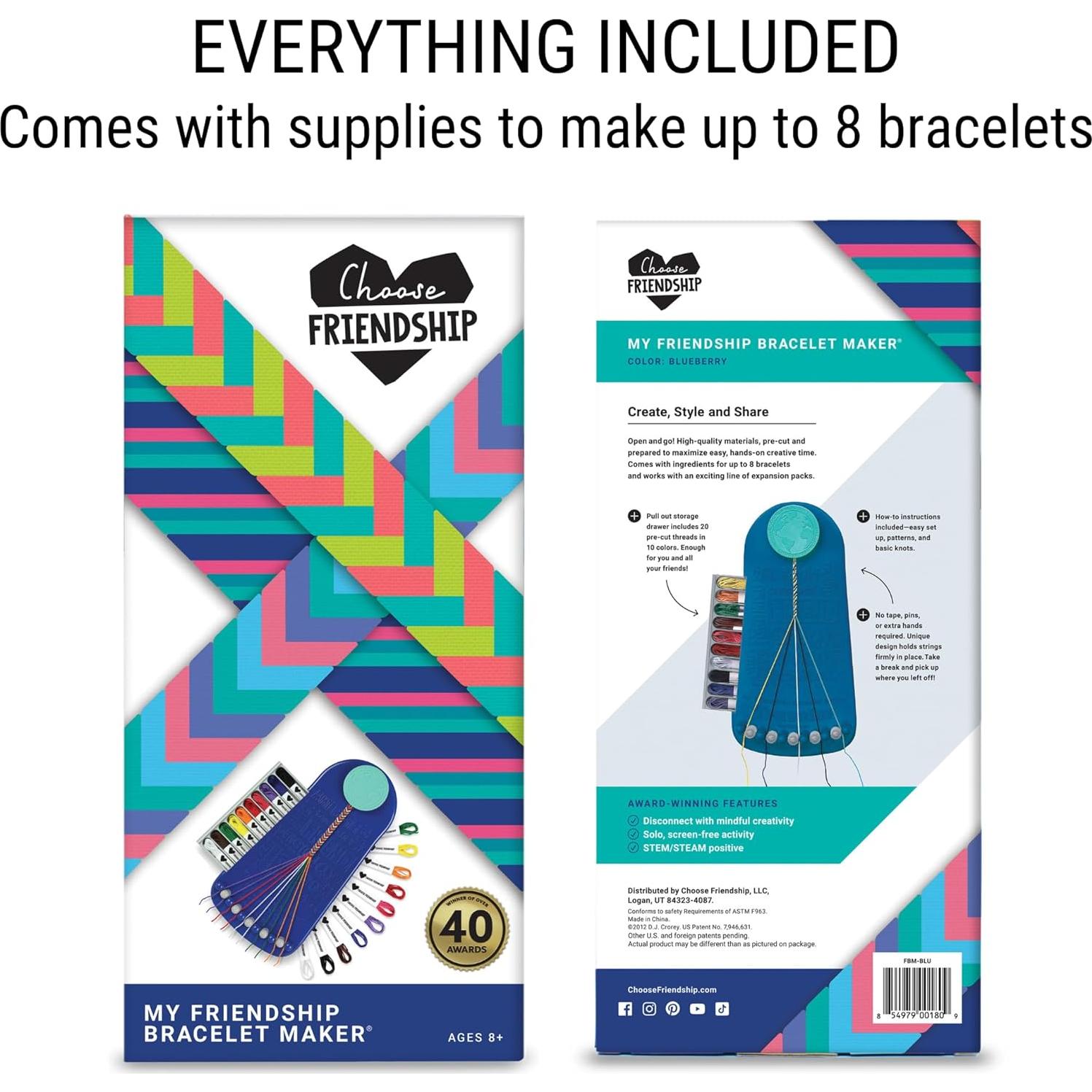 Kit de Fabricación de Pulseras de Amistad Elige Amistad - 20 Hilos