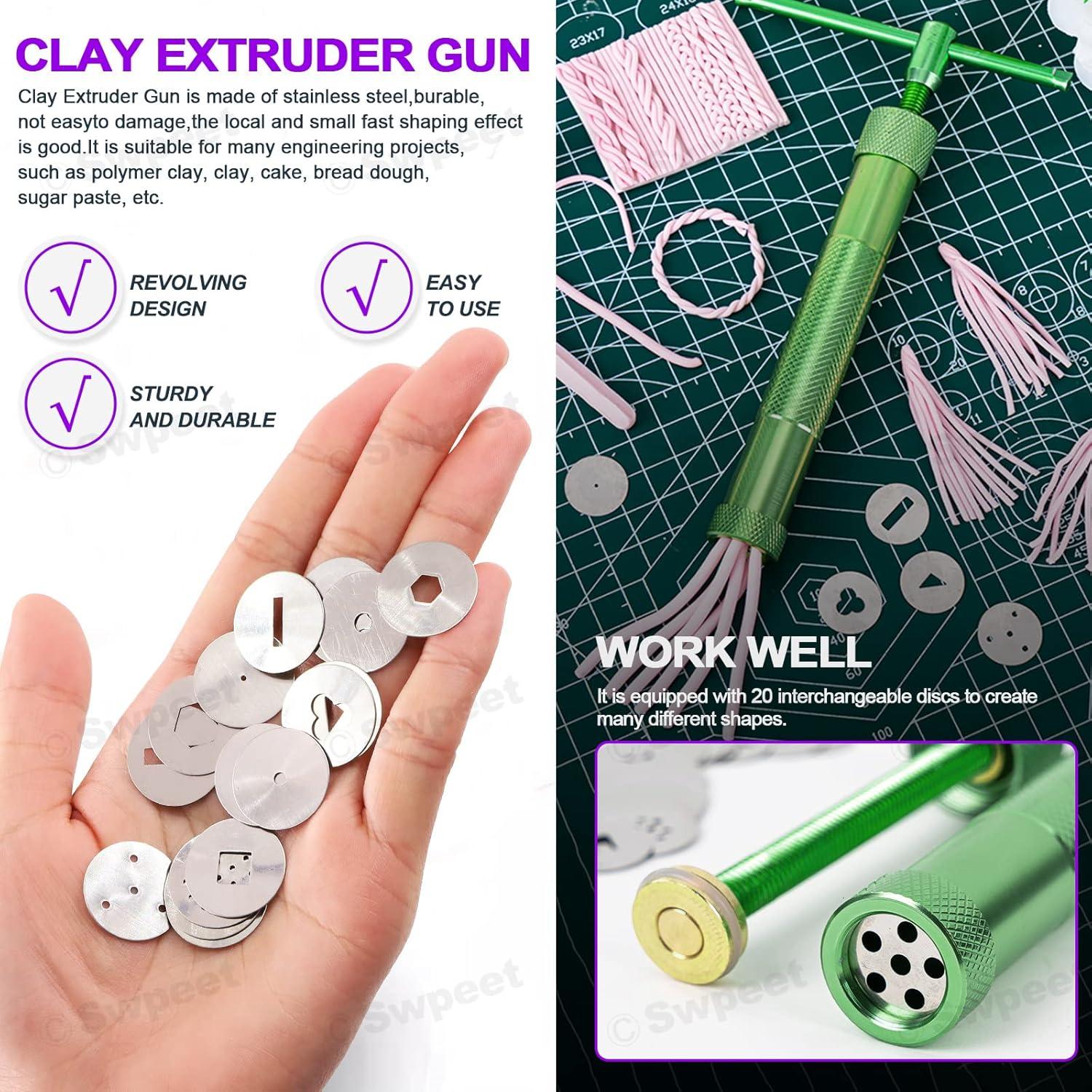 Kit de Herramientas de Arcilla Polimérica Swpeet 122Pcs Verde