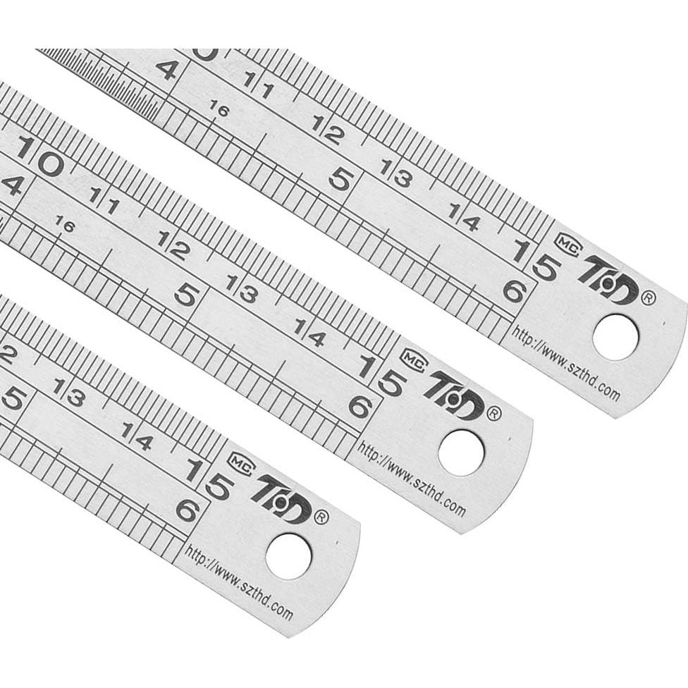 Regla Recta de Acero Inoxidable ZZTX 15 cm - 1 Unidad