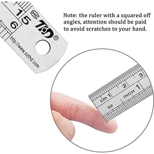 Regla Recta de Acero Inoxidable ZZTX 15 cm - 1 Unidad