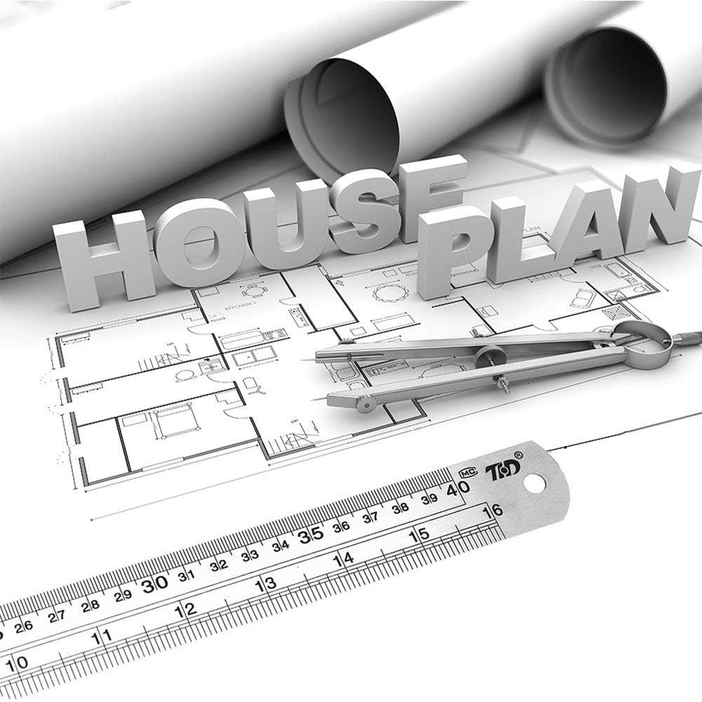 Regla Recta de Acero Inoxidable ZZTX 15 cm - 1 Unidad