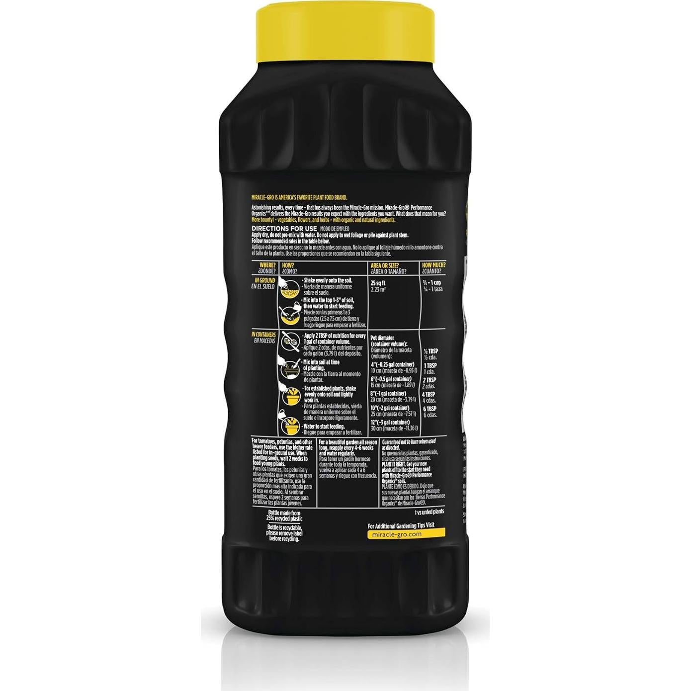 Nutrición Orgánica para Plantas Miracle-Gro 0.45 kg - Alimento General