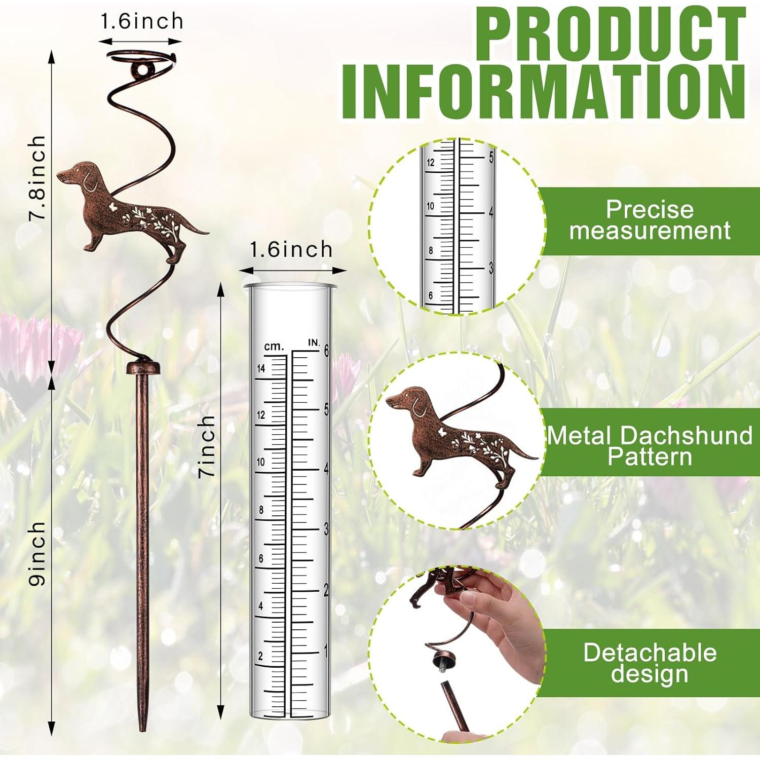 Pluviómetro Exterior Relaxweex 42x4 cm Perro Dachshund