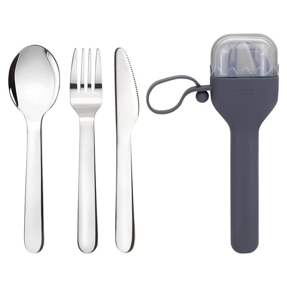 Juego de Utensilios de Viaje SOPHICO - Acero Inoxidable, 3 Piezas