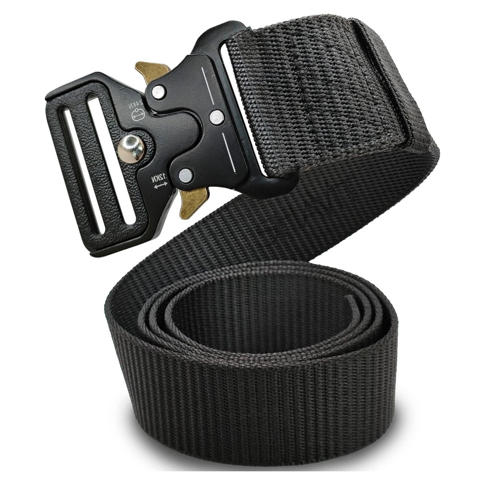 Cinturón Táctico SHAVIT Nylon Militar 3.8 cm Negro