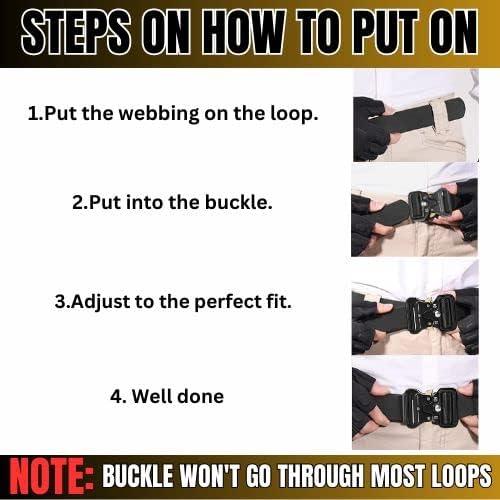 Cinturón Táctico SHAVIT Nylon Militar 3.8 cm Negro