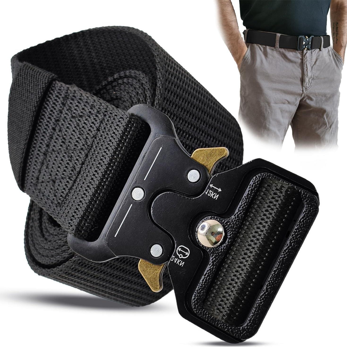 Cinturón Táctico SHAVIT Nylon Militar 3.8 cm Negro