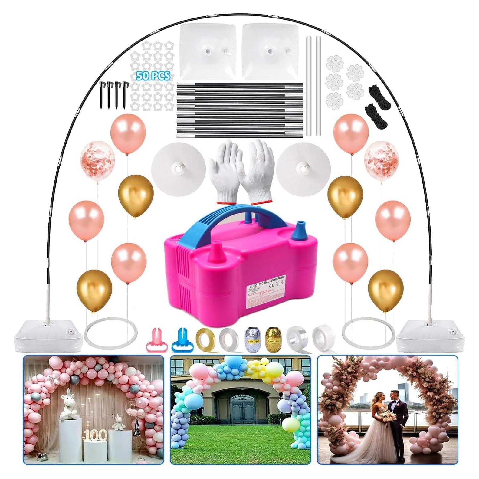 Kit de Arco de Globos iRabey con Bomba Eléctrica 3.05m x 2.74m