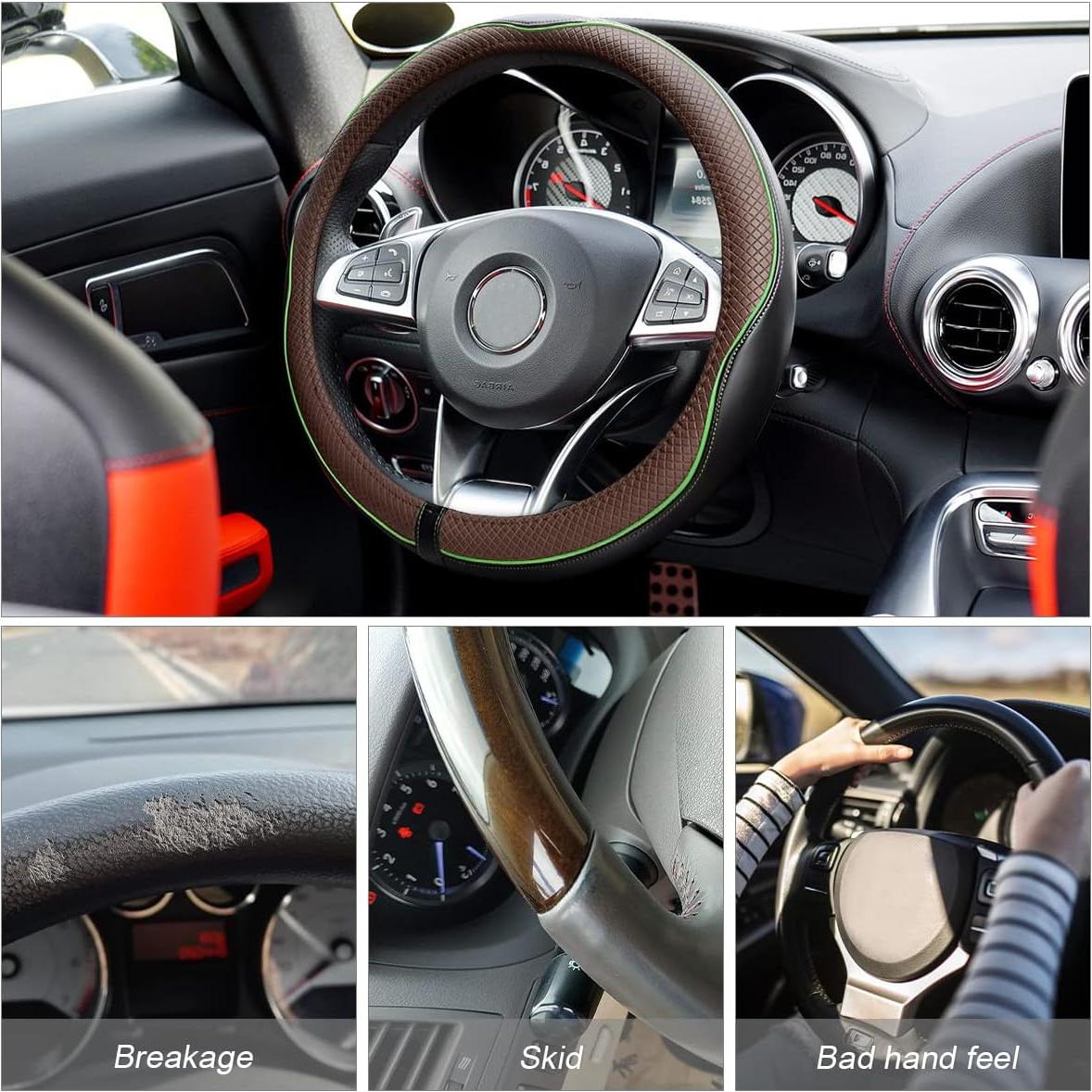 Funda de Volante de Cuero Moly Magnolia 38cm Antideslizante