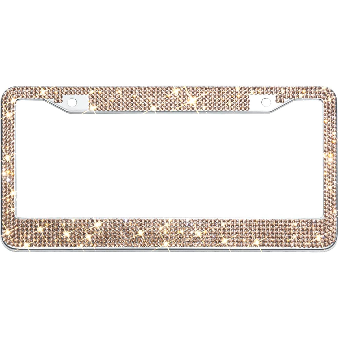 Marco de Placa de Licencia Brillante OKLPF con Cristales