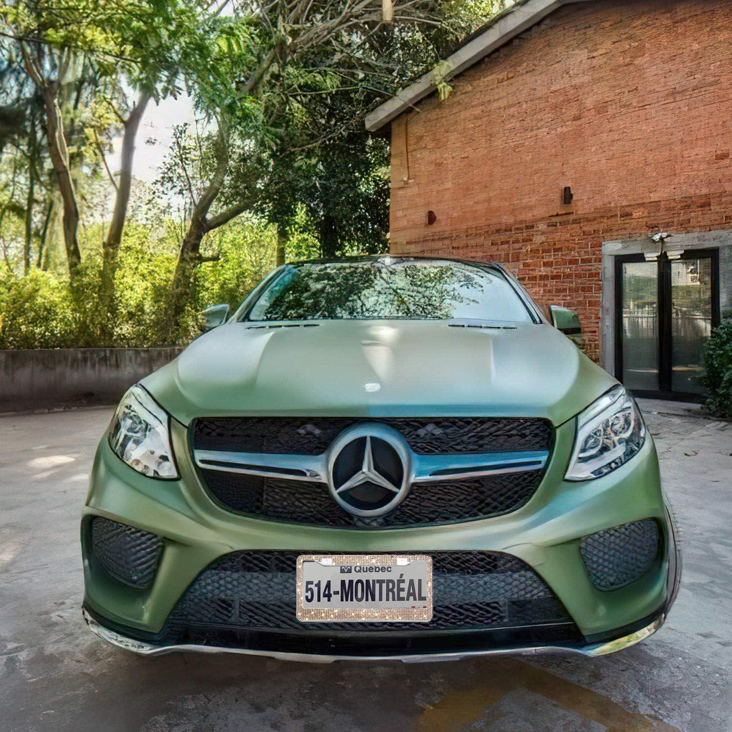 Marco de Placa de Licencia Brillante OKLPF con Cristales