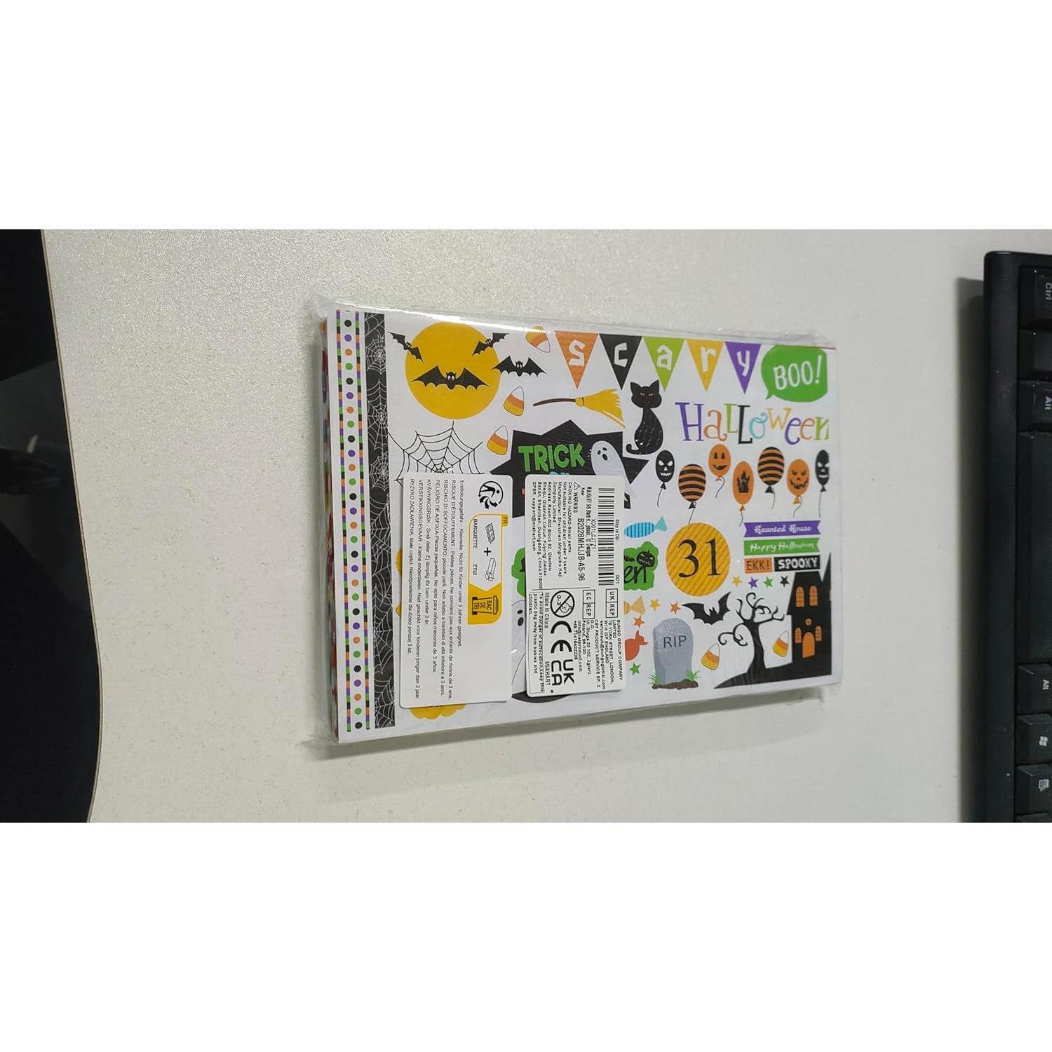 MIAHART Conjunto de Papel de Patrón Halloween 60 Hojas A5