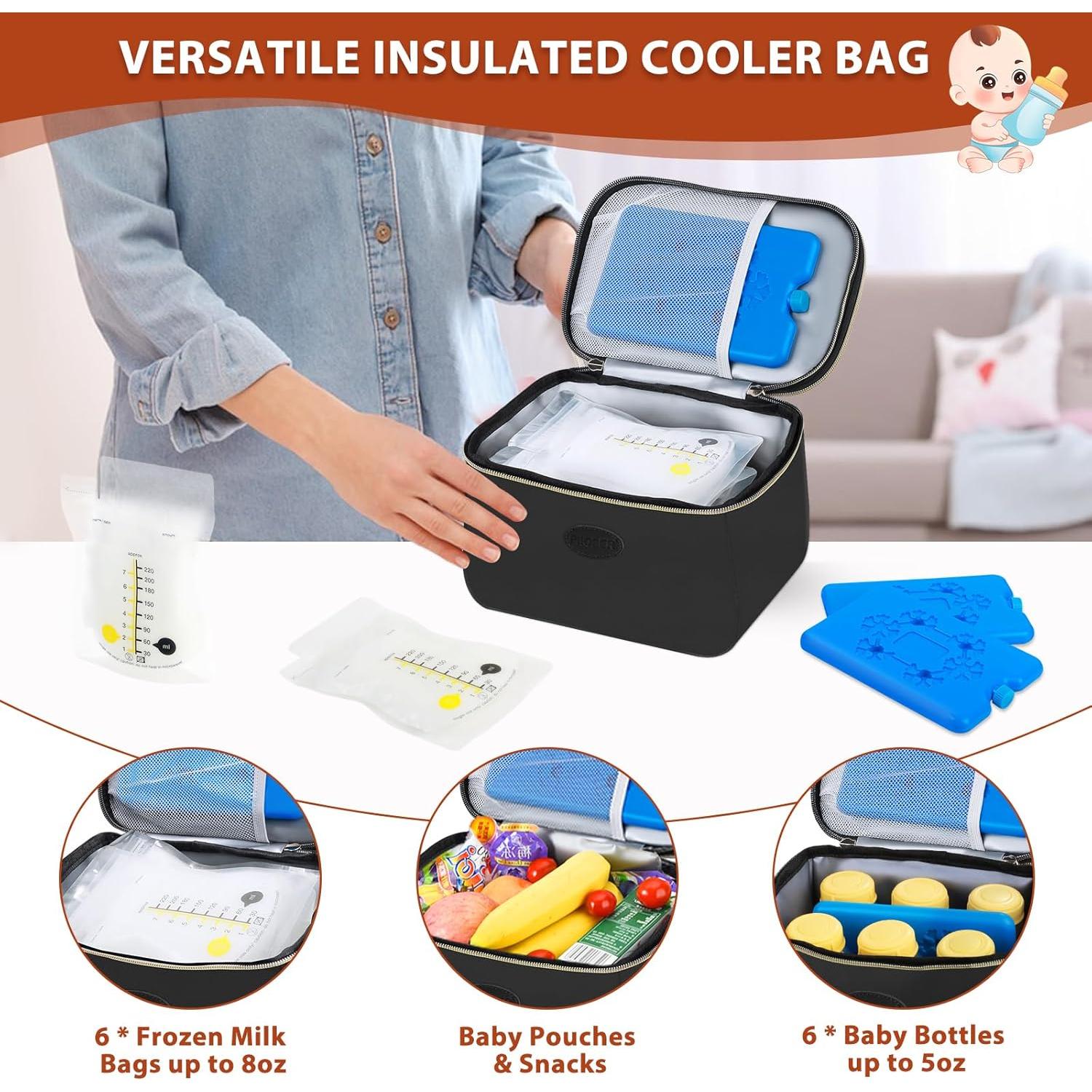 Bolsa Térmica PIIOSER para Leche Materna 5.3L Negra