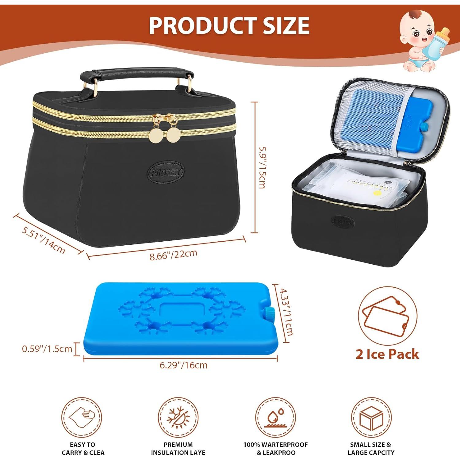 Bolsa Térmica PIIOSER para Leche Materna 5.3L Negra