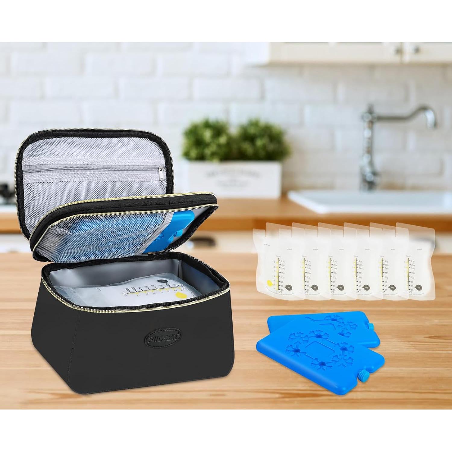 Bolsa Térmica PIIOSER para Leche Materna 5.3L Negra