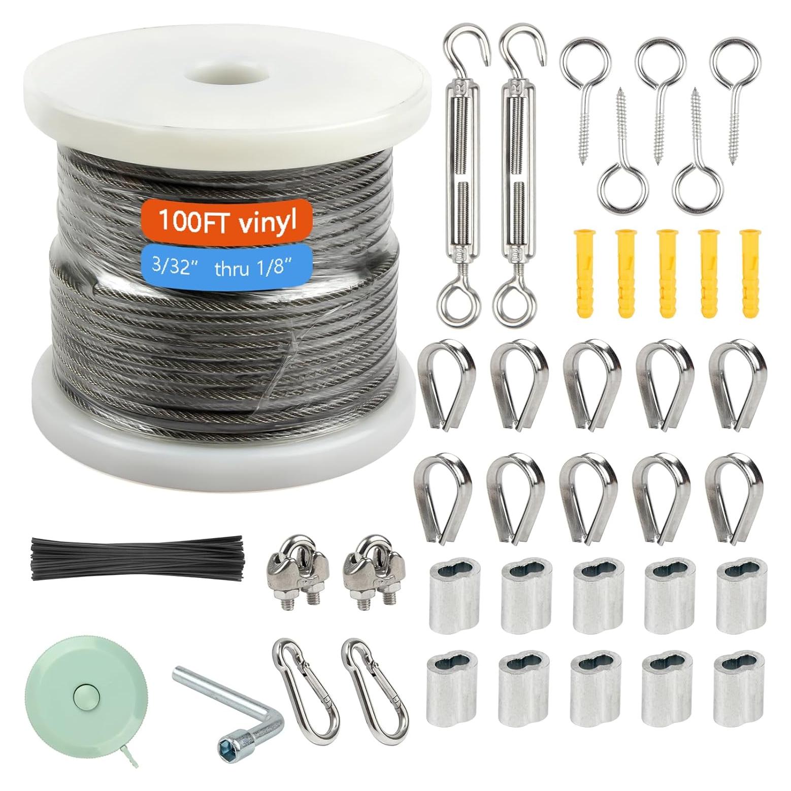 Kit de Cable de Alambre 30.48M Shineyoo Acero Inoxidable