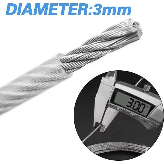 Kit de Cable de Alambre 30.48M Shineyoo Acero Inoxidable