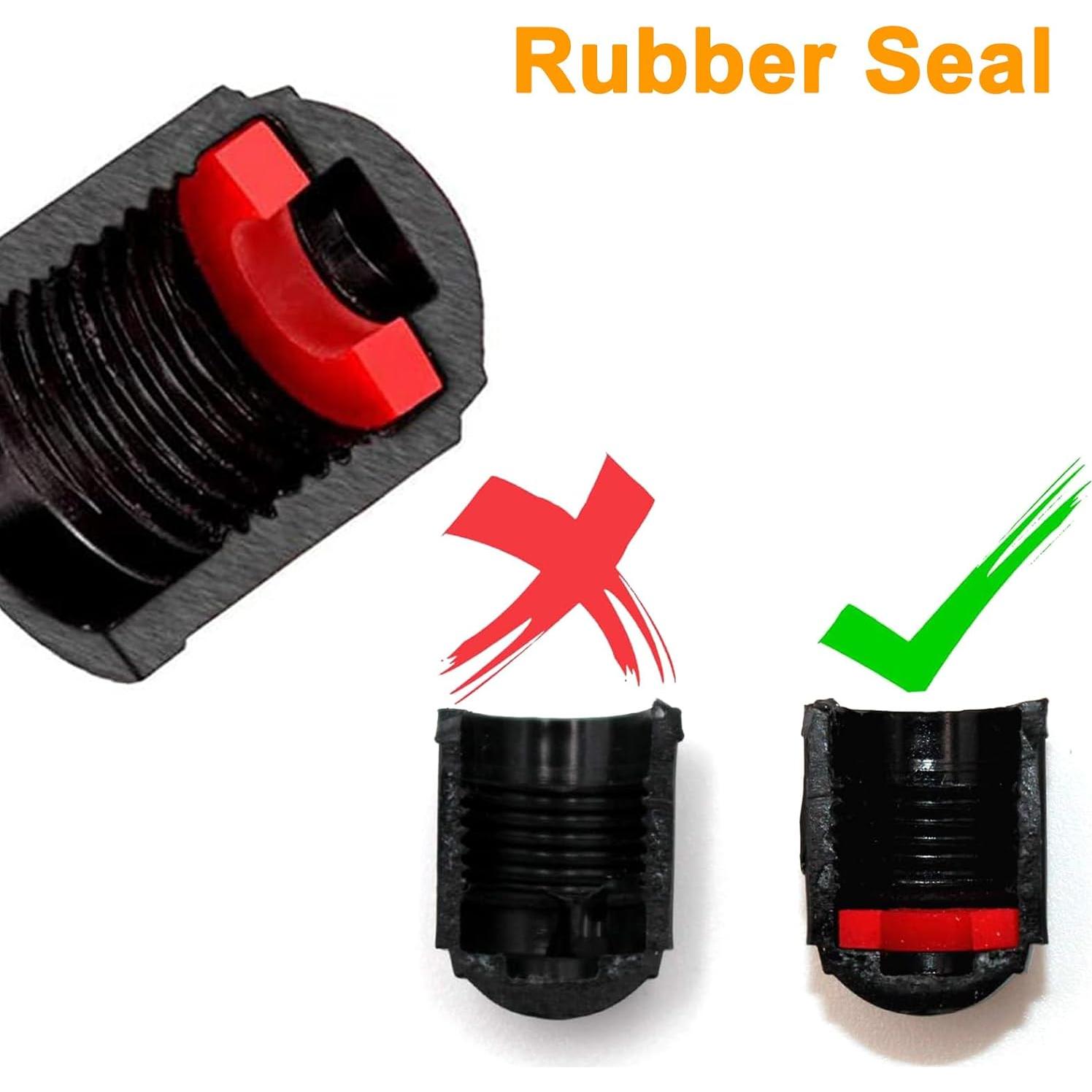 Paquete de 10 Tapas de Válvula de Neumático TPMSCENTER Negro