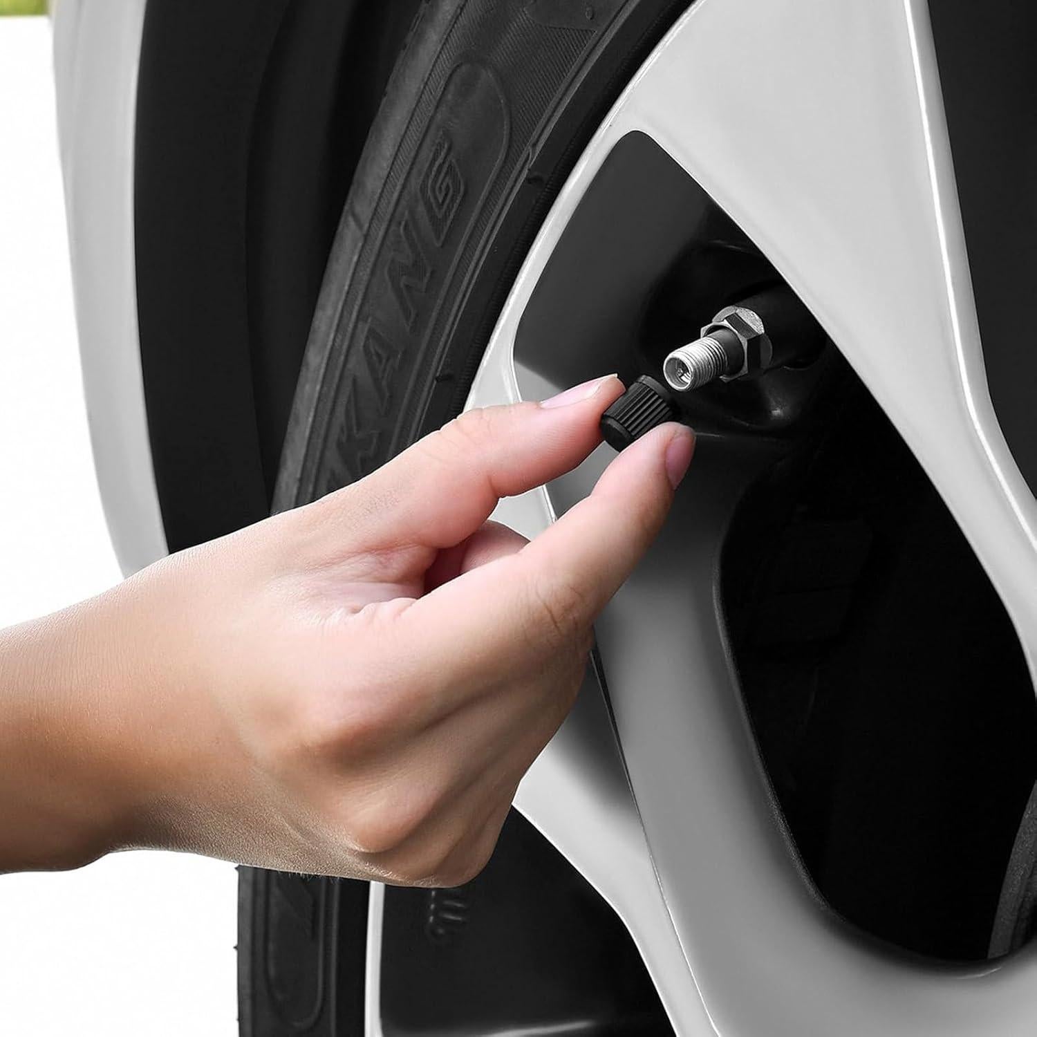 Paquete de 10 Tapas de Válvula de Neumático TPMSCENTER Negro