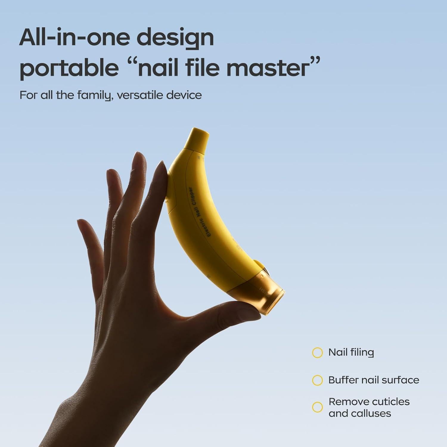 Cortador de Uñas Eléctrico BC Babycare Plátano Verde con Luz