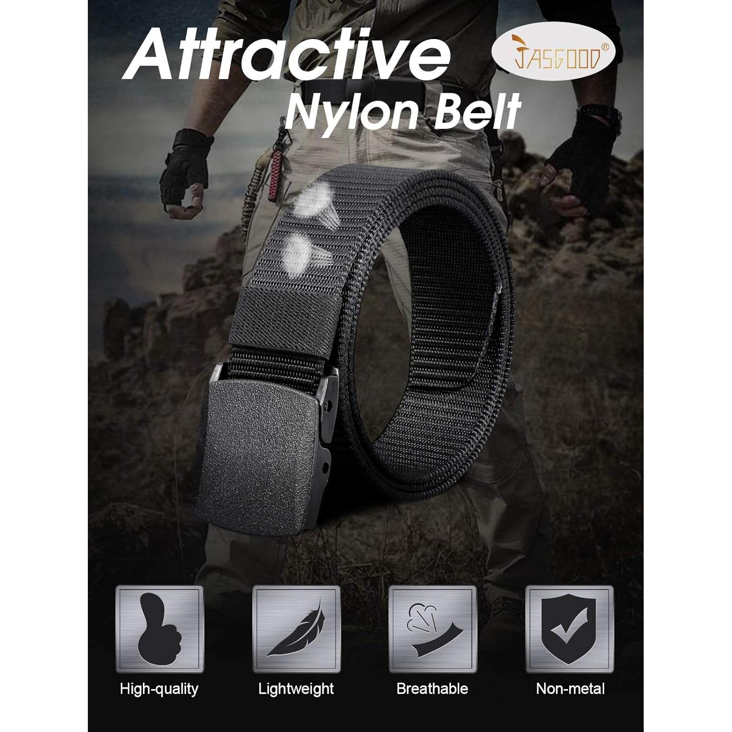 Cinturón Táctico Militar JASGOOD Nylon Transpirable 105 cm