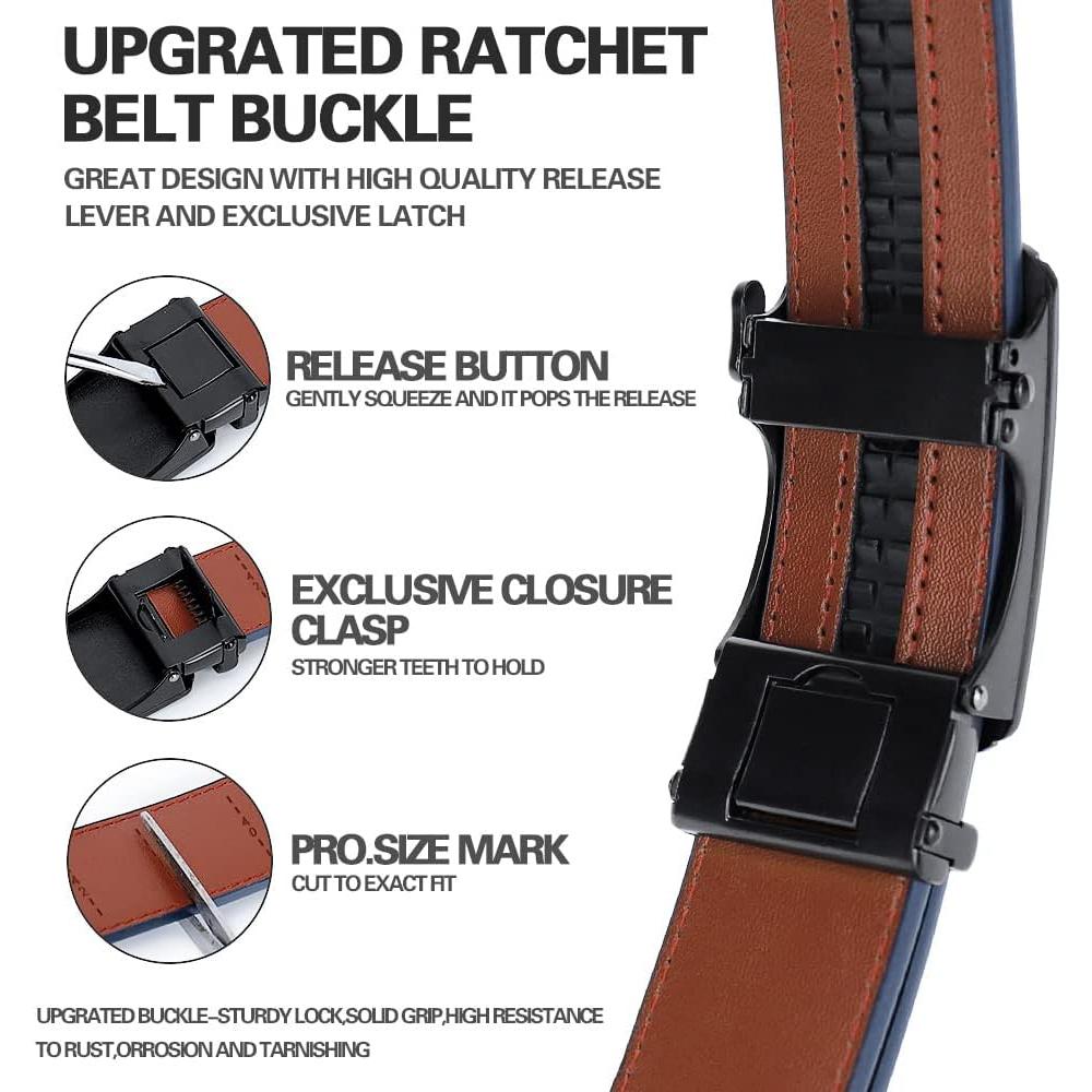 Cinturón DOOPAI de cuero genuino ajustable 3,49 cm