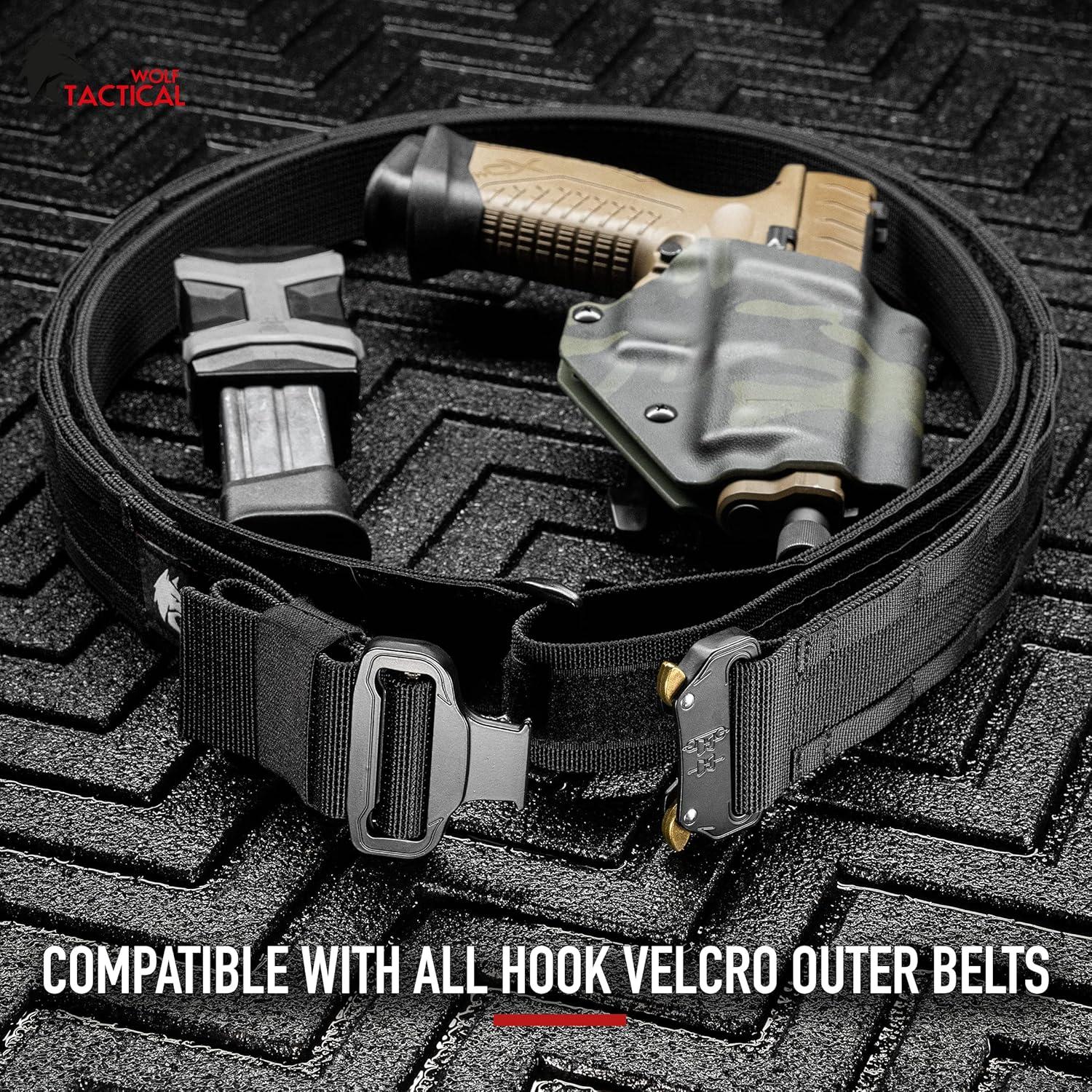 Cinturón Táctico EDC Wolf Tactical Ajustable Negro M