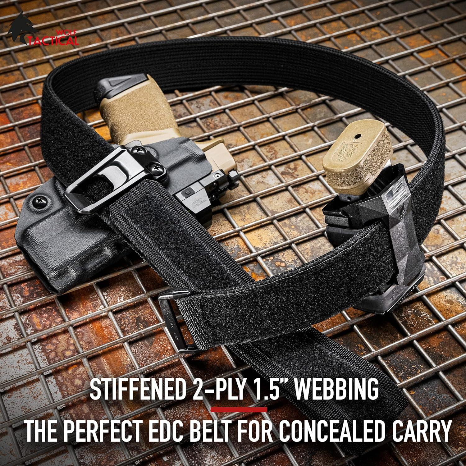 Cinturón Táctico EDC Wolf Tactical Ajustable Negro M