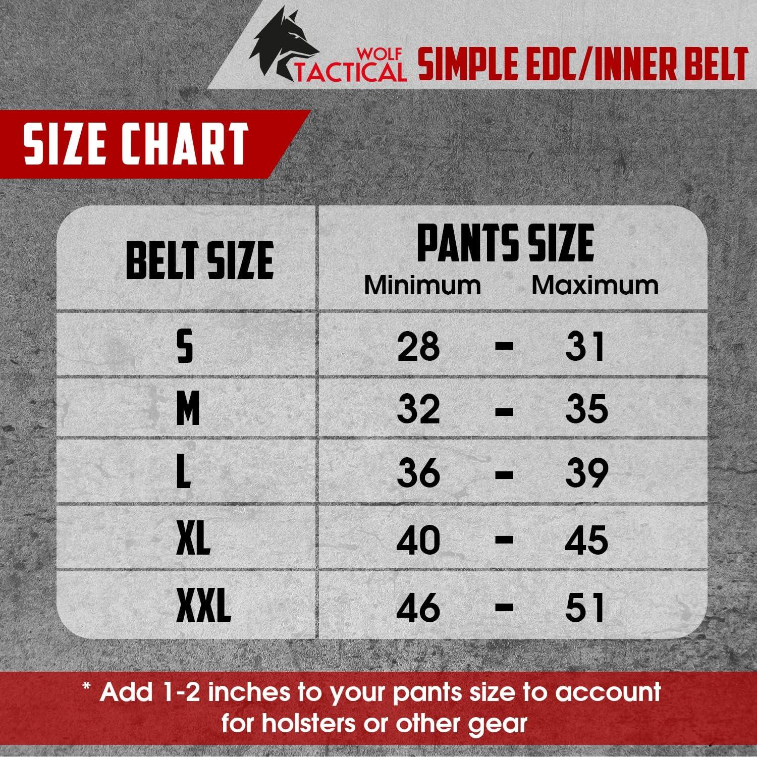 Cinturón Táctico EDC Wolf Tactical Ajustable Negro M