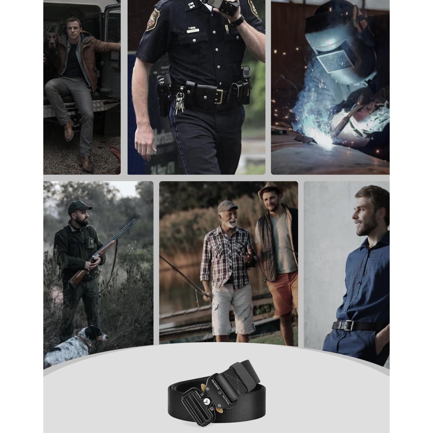 Cinturón Táctico FAIRWIN Militar 115 cm Hebilla Rápida