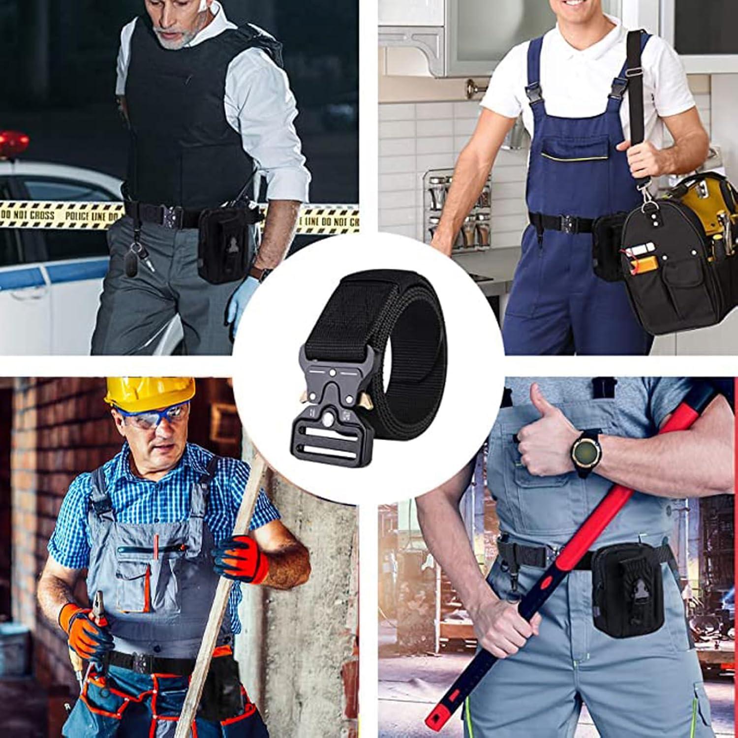 Cinturón Táctico Nylon 4 Piezas Hebilla Rápida 125 cm