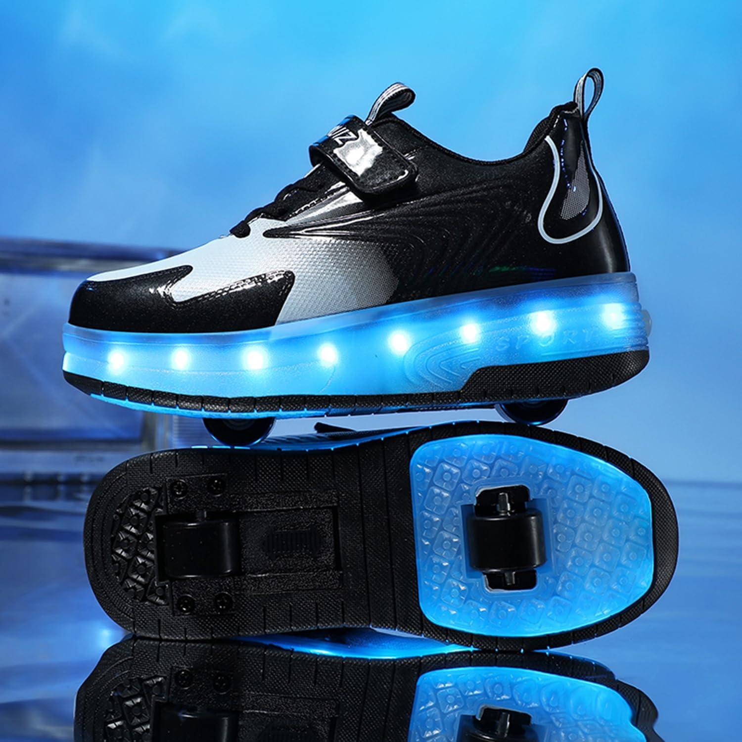 Zapatillas de Patinaje Ehauuo LED Recargables para Niños