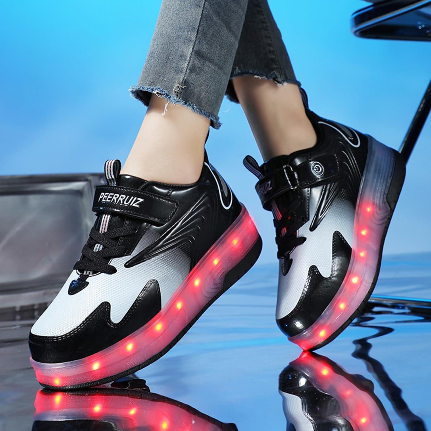 Zapatillas de Patinaje Ehauuo LED Recargables para Niños