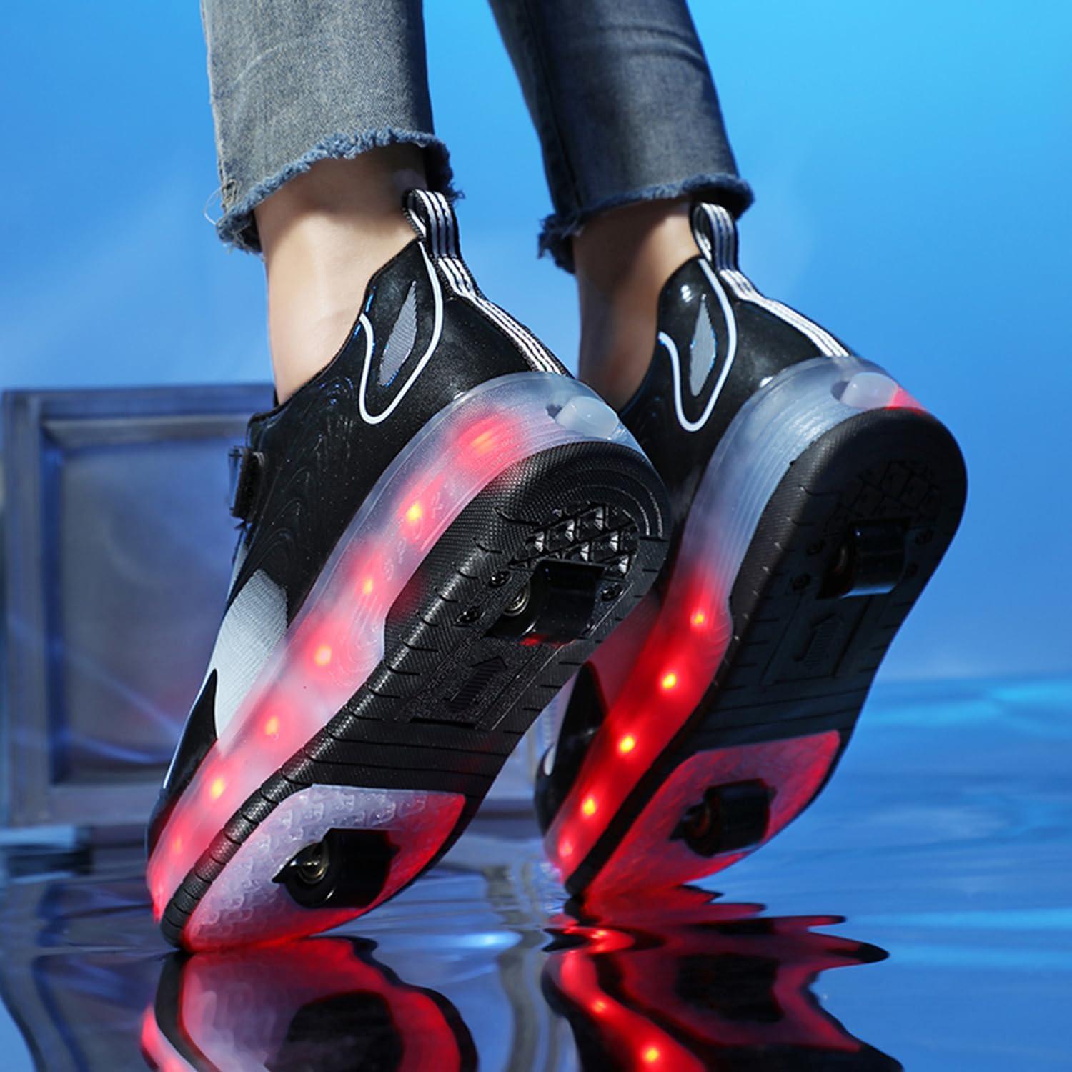Zapatillas de Patinaje Ehauuo LED Recargables para Niños