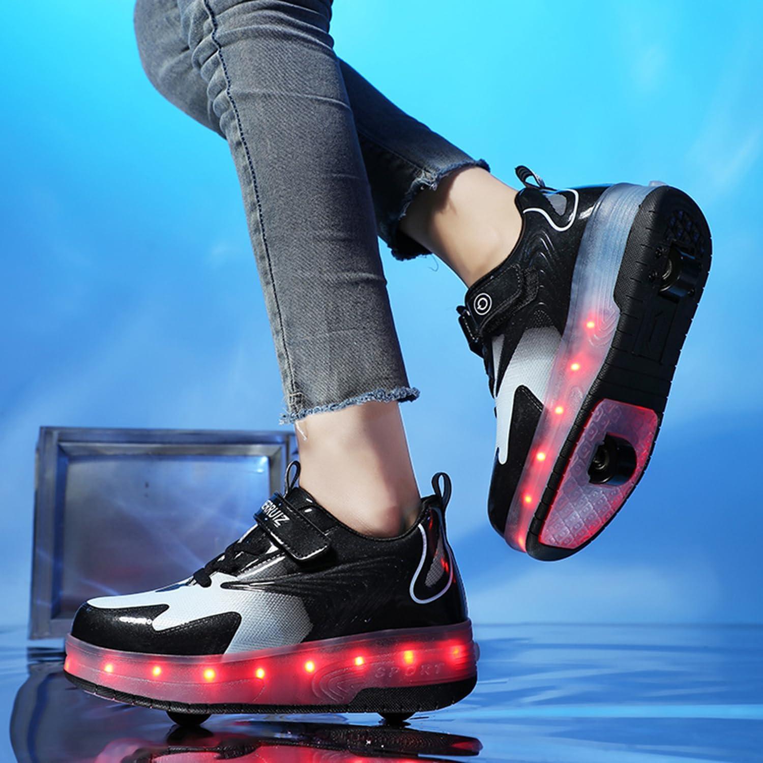 Zapatillas de Patinaje Ehauuo LED Recargables para Niños