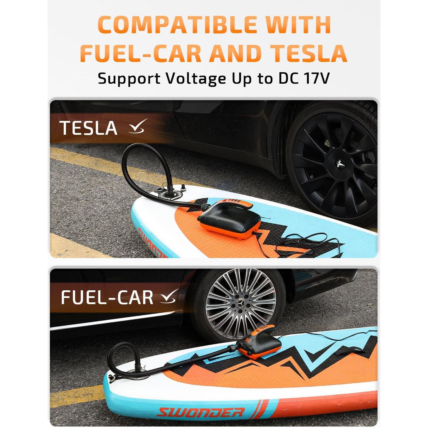 Bomba de Aire Eléctrica Swonder 20PSI para Paddle y Kayak