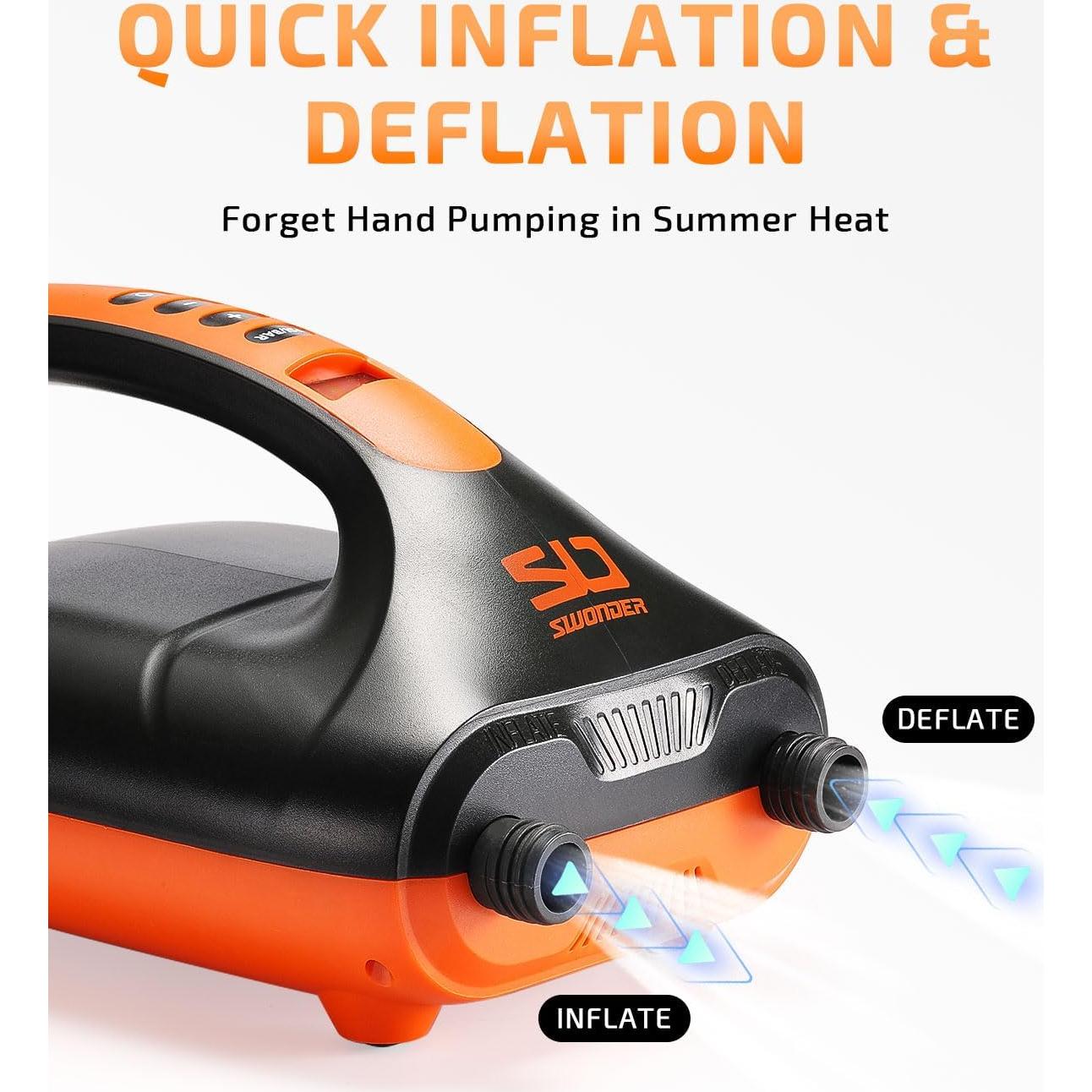 Bomba de Aire Eléctrica Swonder 20PSI para Paddle y Kayak