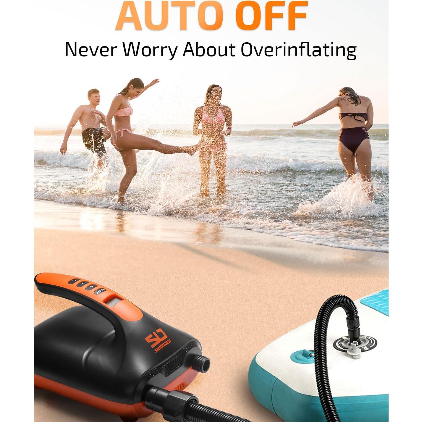 Bomba de Aire Eléctrica Swonder 20PSI para Paddle y Kayak