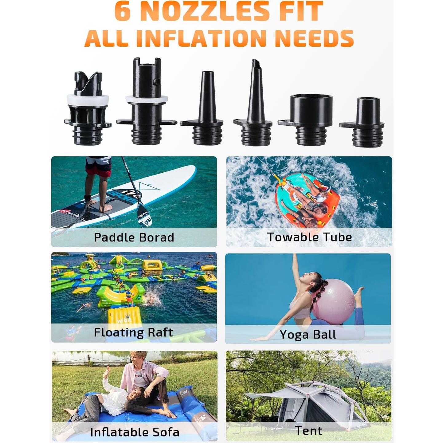 Bomba de Aire Eléctrica Swonder 20PSI para Paddle y Kayak