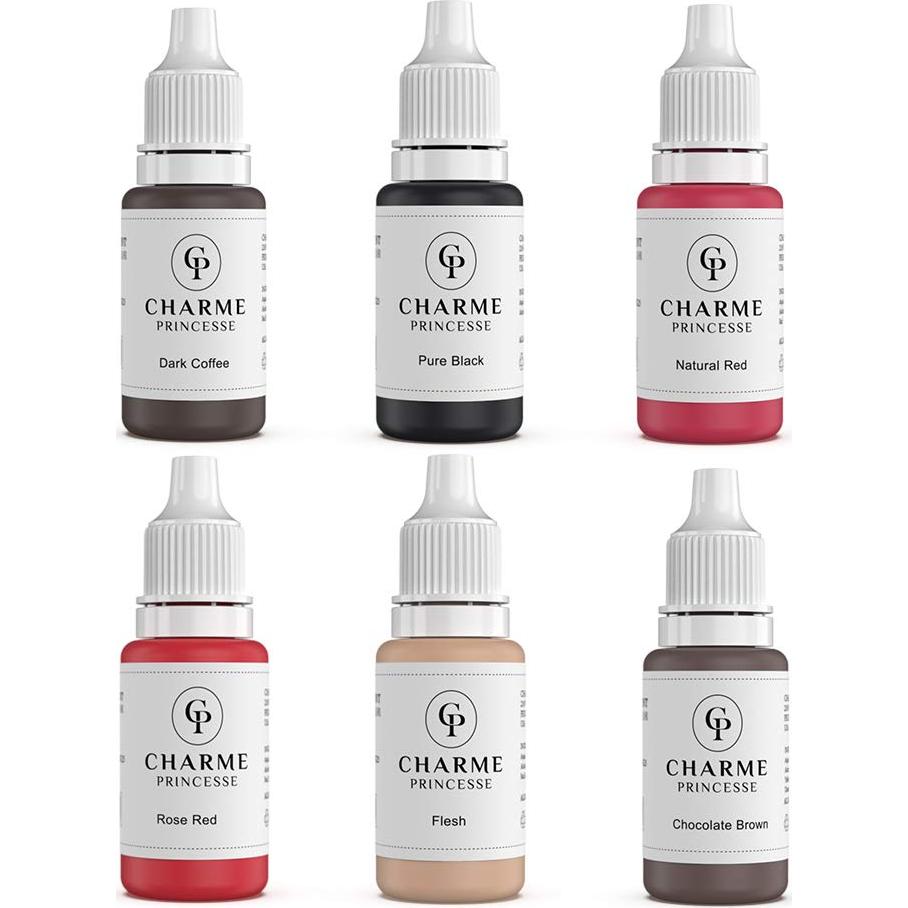 Kit de Pigmento Permanente Charme Princesse 6pcs 15ml
