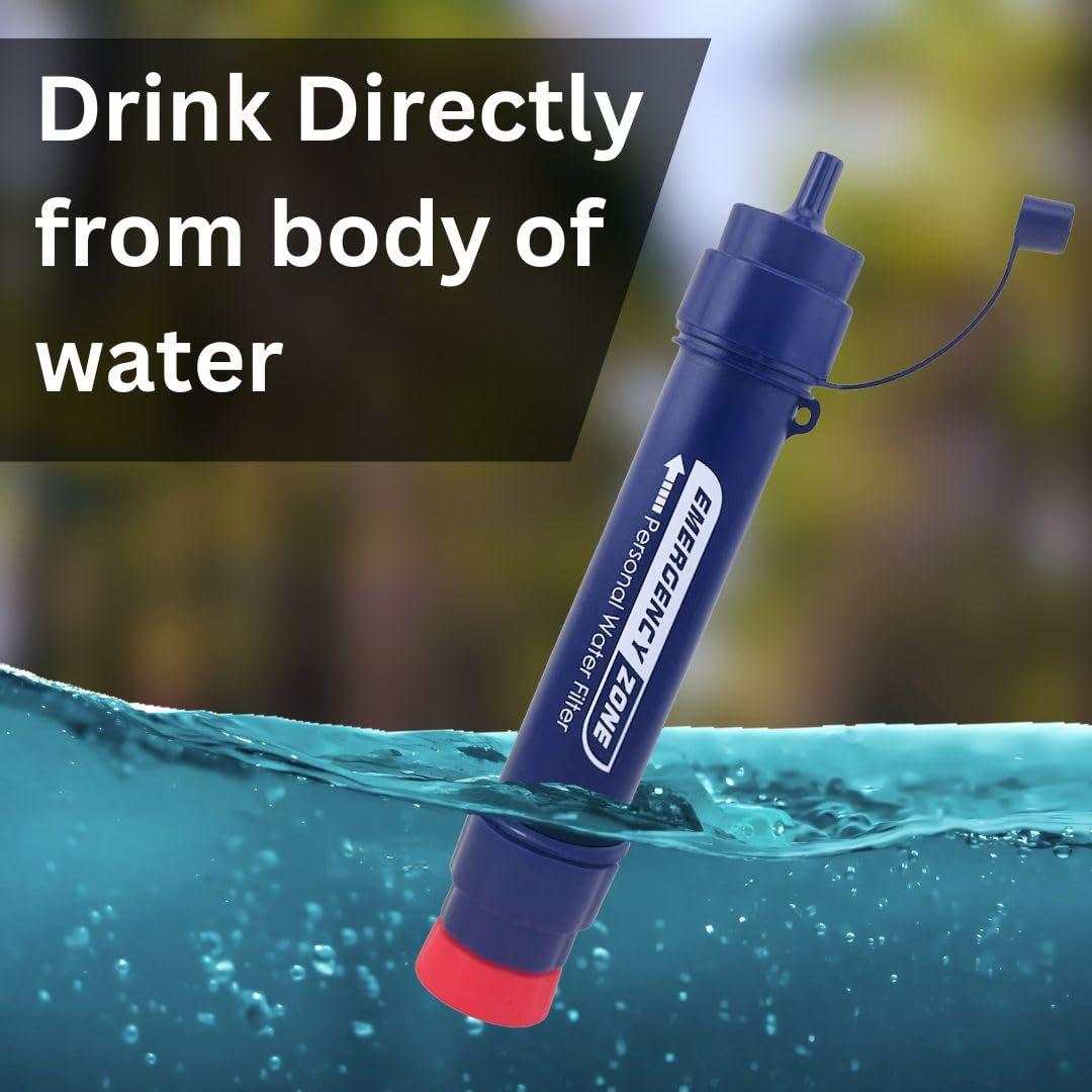 Popote de Filtro de Agua Portátil Emergency Zone - 2 Paquete