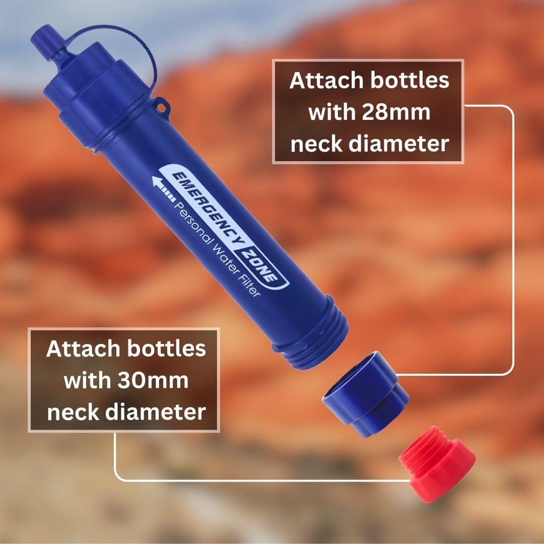 Popote de Filtro de Agua Portátil Emergency Zone - 2 Paquete
